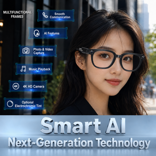 Q1 | 4K AI Smart Eyewear with Object Recognition & Anti-Shake Cam