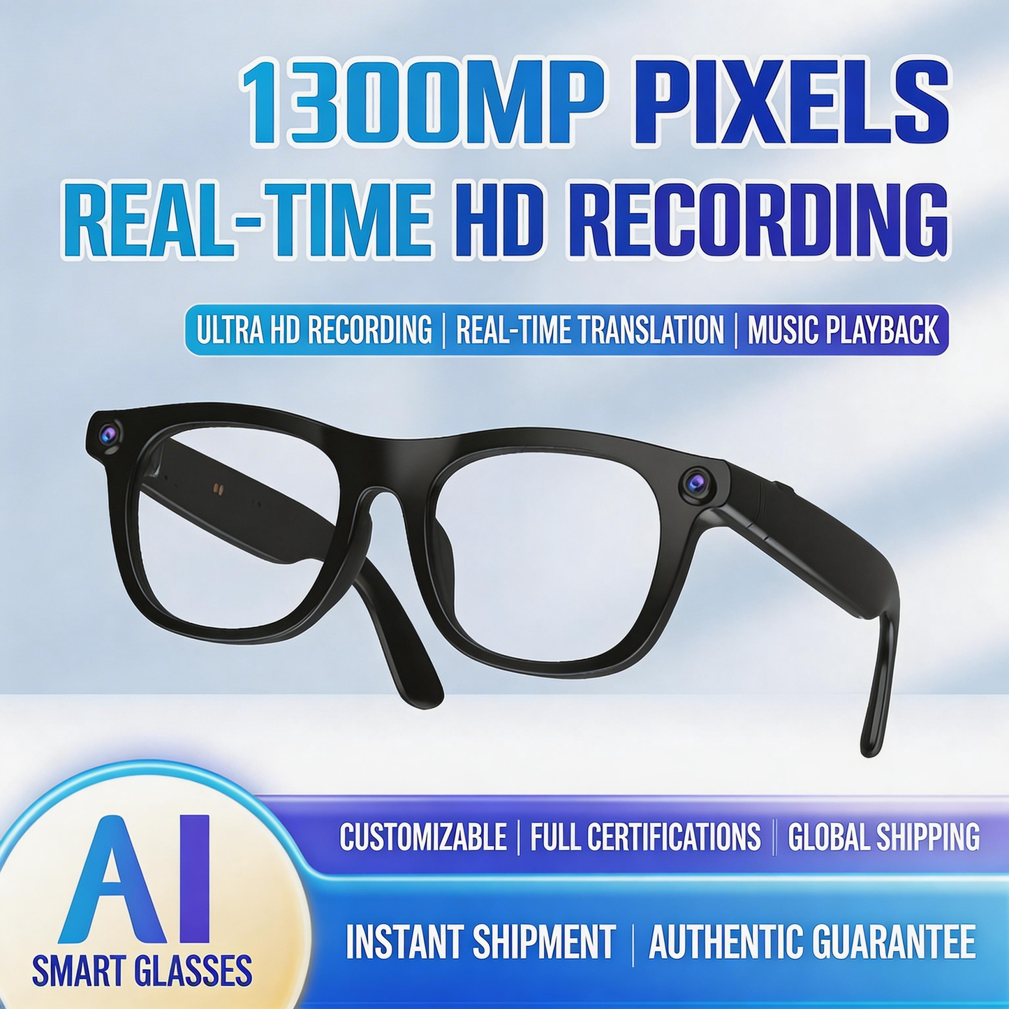 GL02 | 4K AI Smart Glasses with 13MP