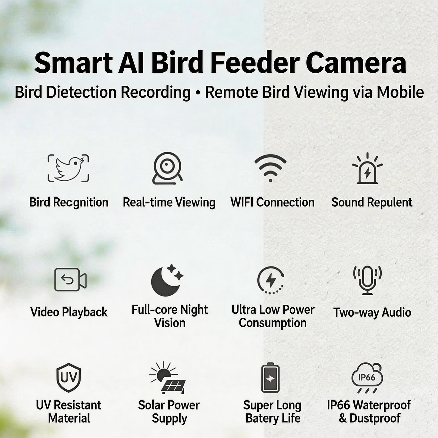 AI Smart Bird Feeder Camera